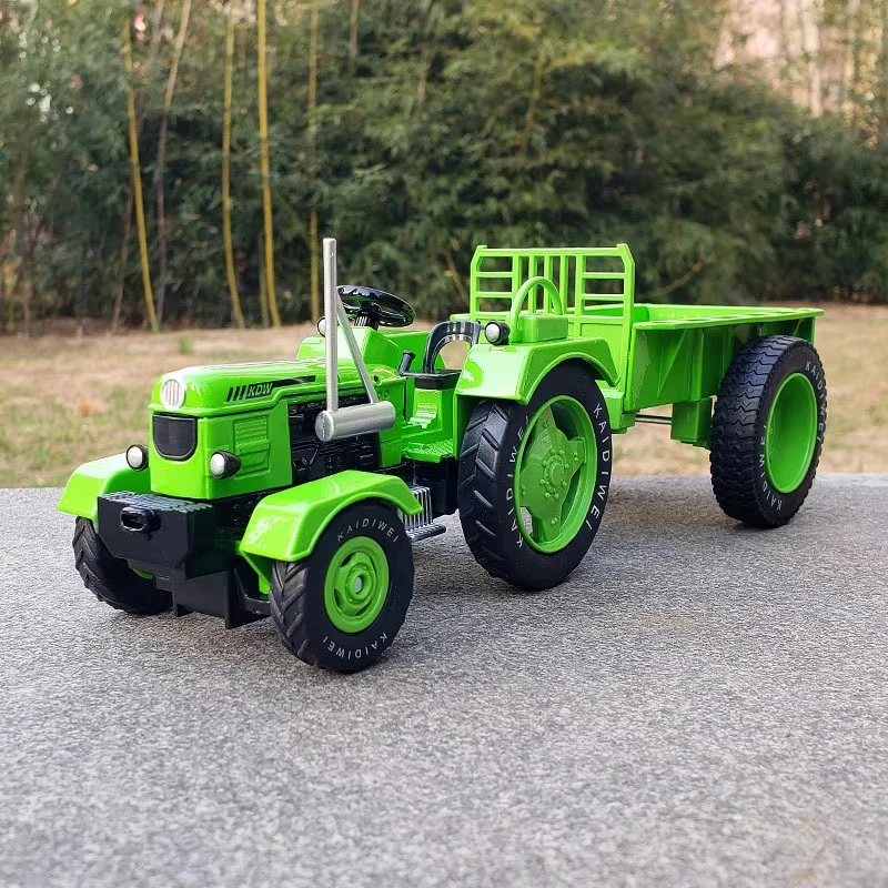 1:18 Retro granjero coche Tractor remolque coche de aleación modelo Diecast simulación recoger decoración regalo de cumpleaños coche de juguete regalo de Navidad