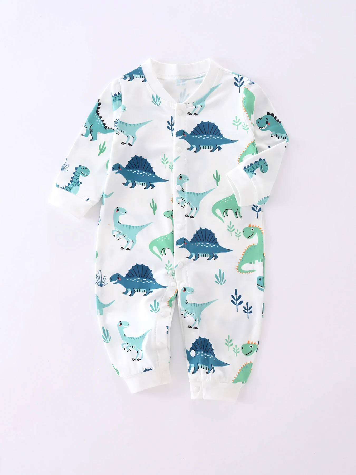 Somenie Mono algodón bebé - manga larga con flores suaves - 3-12m