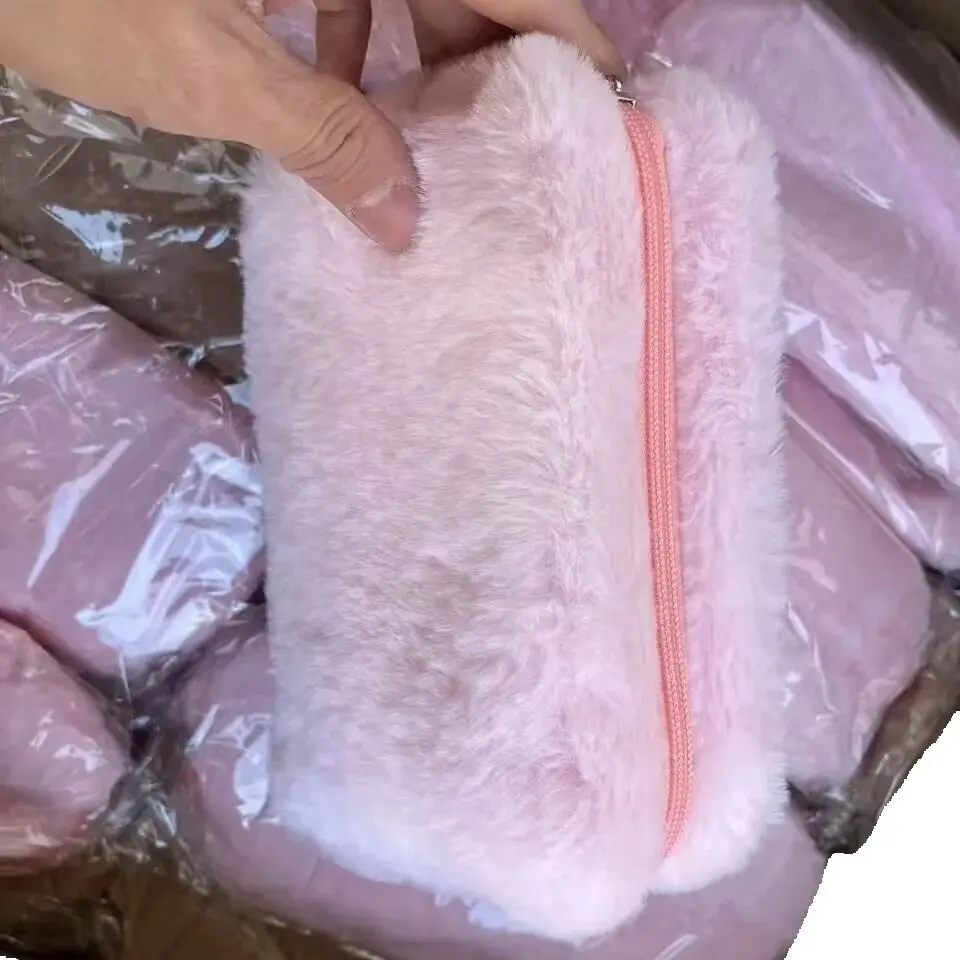 Bolsa de almacenamiento de gran capacidad, estuches de lápices de papelería Kawaii de Color sólido para niñas, estuche de lápices de regreso a la escuela, papelería coreana - imagen 2