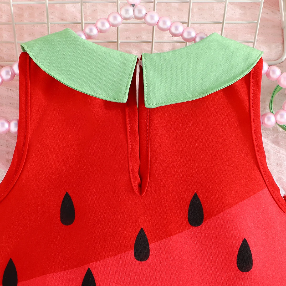 Vestido de verano para niña con bolso - Estilo princesita rojo - imagen 5