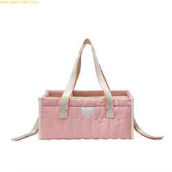 Q81A Bolsa almacenamiento pañales elegante con bolsillos Compact Carrollers Organizador para padres