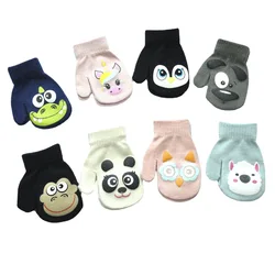 Guantes de invierno para niños punto cálido suave con animales