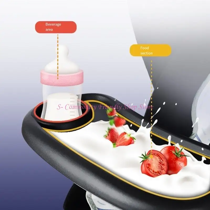 Accesorios para cochecito bebé 85AE, bandeja para aperitivos, con abrazadera tornillo, bandeja para comida para para - imagen 4