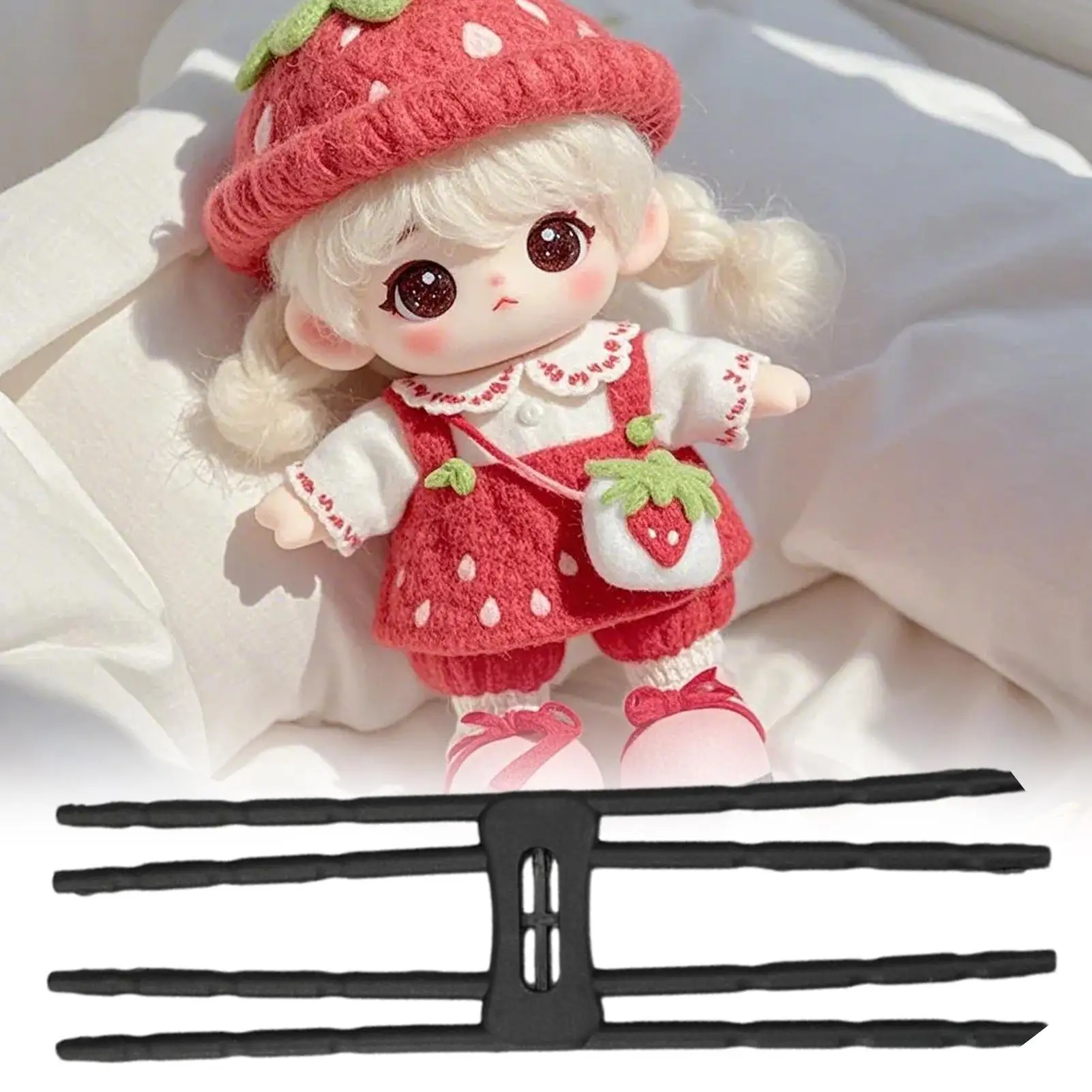 Soporte para muñecas, soporte para figuras de ganchillo, soporte ajustable para muñecas de algodón para exteriores, mesa, colección de paisajes, exposición en el aula - imagen 3