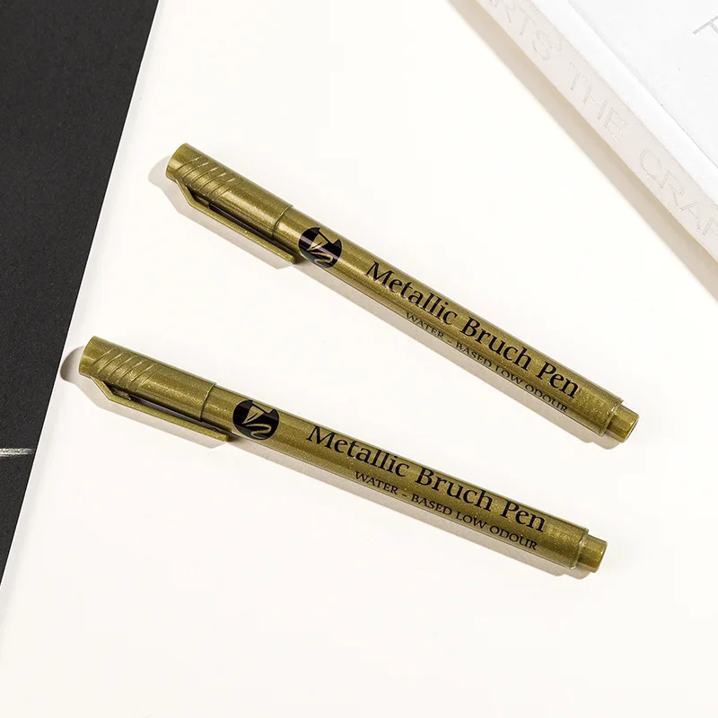 Rotuladores metálicos dorados y plateados y blancos, resistentes al agua, que no se decoloran, para escribir tarjetas, marcador artístico, artefacto, tela para álbum de recortes, 1 ud. - imagen 5