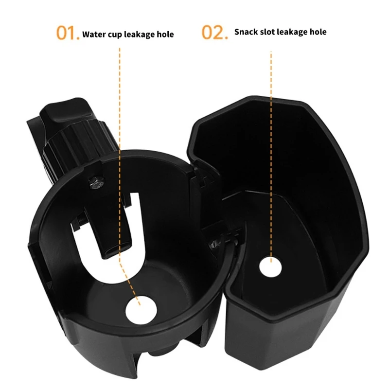 Portavasos Universal 2 en 1 para cochecito con soporte para teléfono, portabotellas Universal para silla de ruedas de bebé, accesorios para niños pequeños - imagen 5