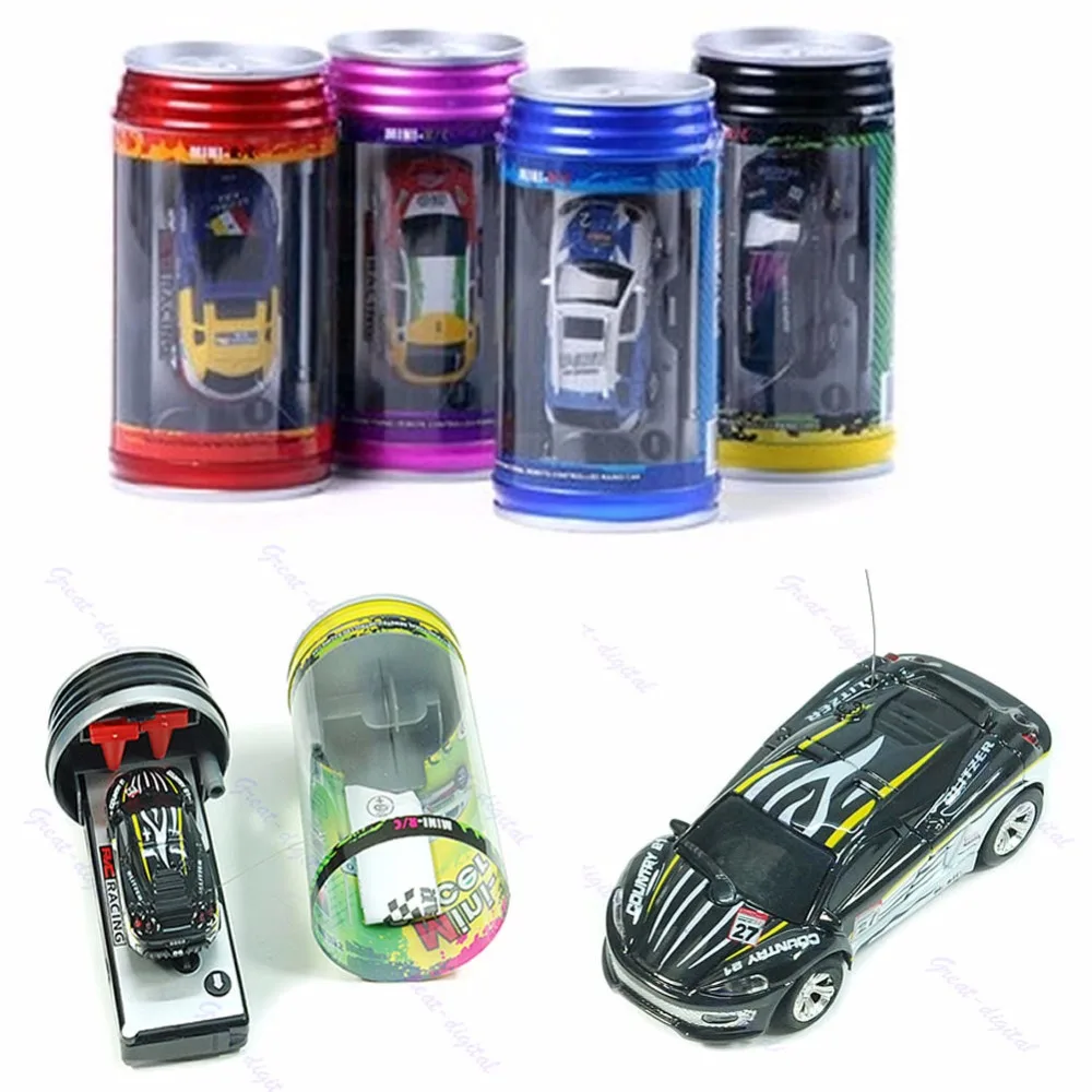 2023 coche de Control remoto 20 KM/H Coke Can Mini RC coche Radio Control remoto Micro coche de carreras 4WD coches RC modelos juguetes para niños regalos