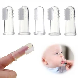 Cepillo dedal de silicona para bebé - Entrenamiento y masaje