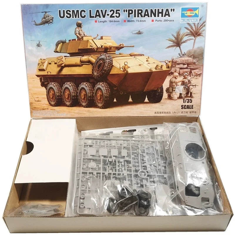 TRUMPETER 1/35 USMC LAV-25 PIRANHA vehículo blindado montaje de plástico rompecabezas modelo de juguete - imagen 2