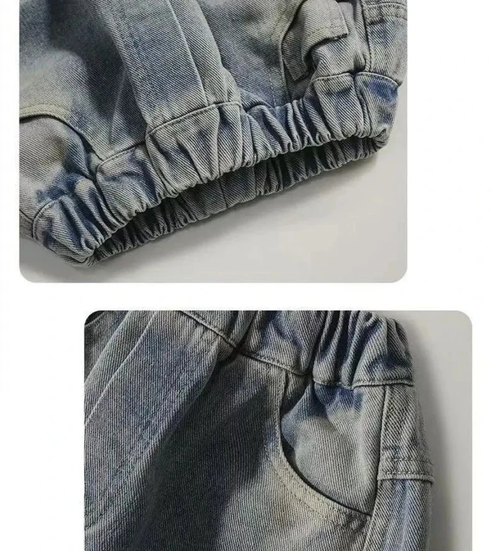 Pantalones cargo de mezclilla para niño – Jeans anchos cómodos - imagen 5