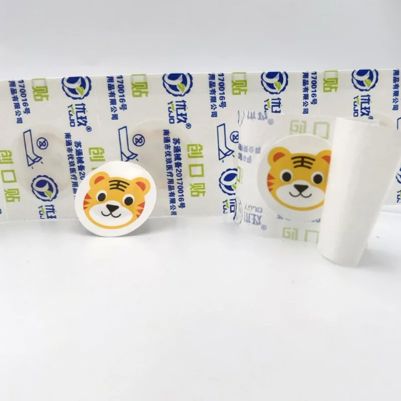 Mini vendajes de yeso adhesivos redondos para niños, parche hemostático transpirable, parches para heridas, 50/100 Uds. - imagen 2