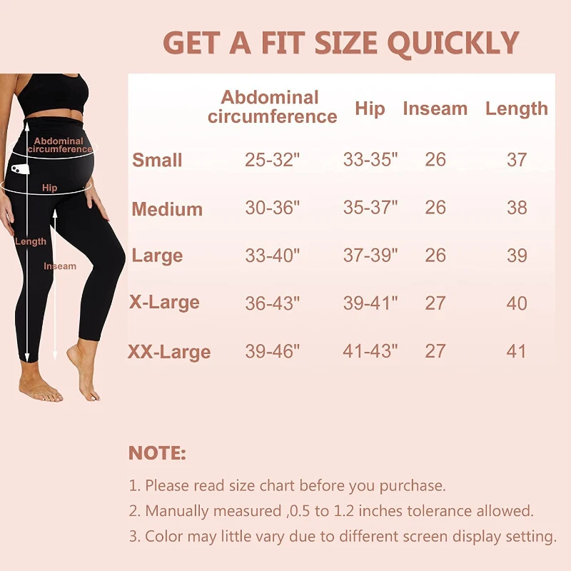 Pantalones de yoga premamá cintura alta sin costuras - imagen 2