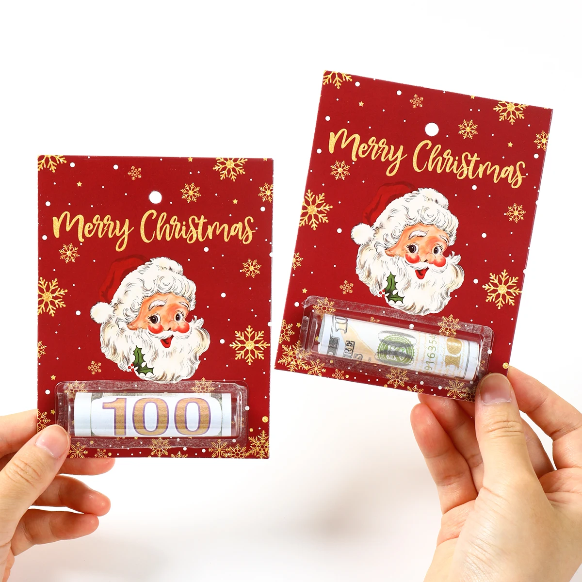 1 Juego de adornos de tarjetas de dinero de papel de Navidad, decoración navideña para el hogar, colgante de regalo de dinero en efectivo 2025, regalo de Año Nuevo 2026 - imagen 4