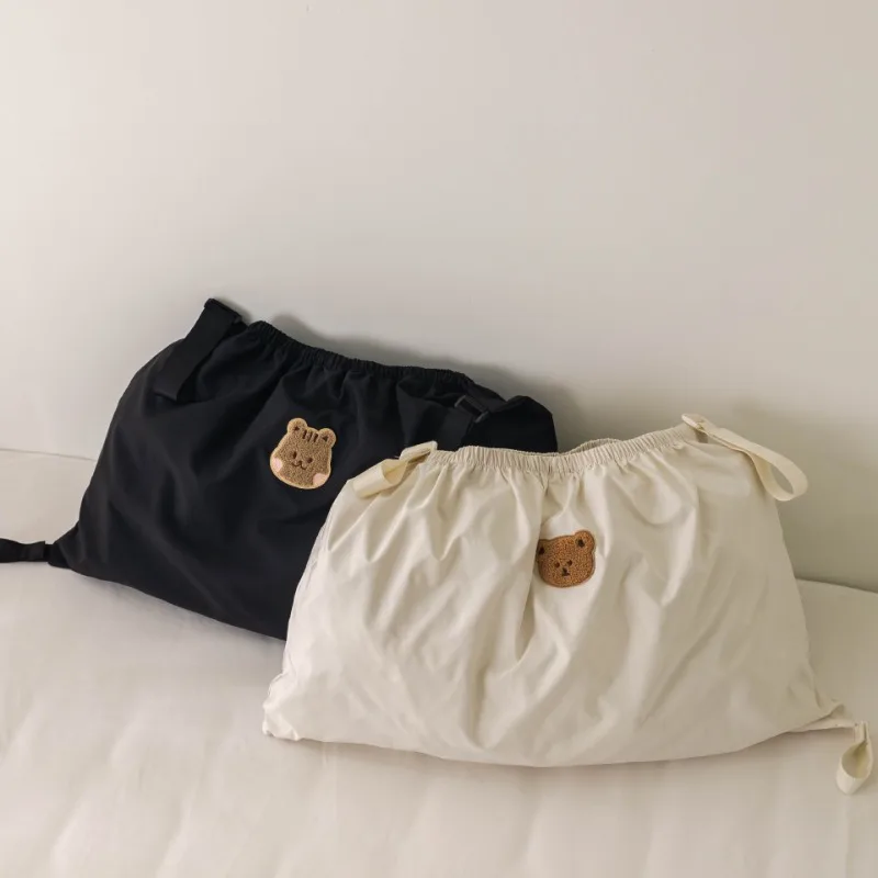 Bolsa colgante para cuna de cama de bebé, gran capacidad, moda coreana, organizador de animales de dibujos animados, organizador de pañales para bebé al aire libre - imagen 2