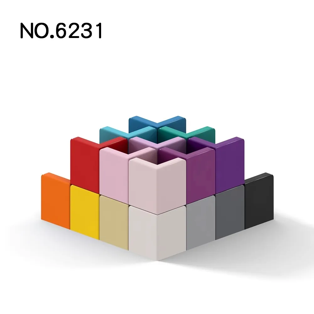 20 piezas MOC Compatible ensambla partículas 6231 Panel 1x1x1 bloques de construcción de esquina DIY juguetes educativos de repuesto de alta tecnología - imagen 2