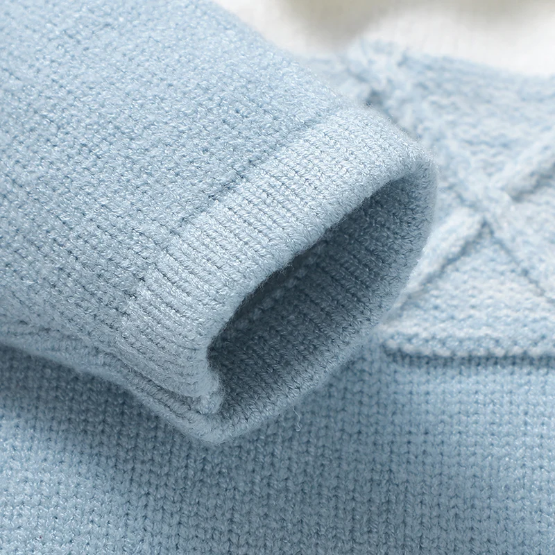 Peleles de punto para bebés cuello tortuga – Invierno cálido y cómodo - imagen 3