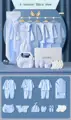 18pcs blue