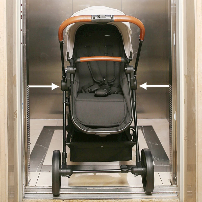 Cochecito de bebé doble plegable y ligero, cochecito de bebé de alta vista, cochecito de bebé doble portátil bidireccional, cochecito de viaje ligero - imagen 5