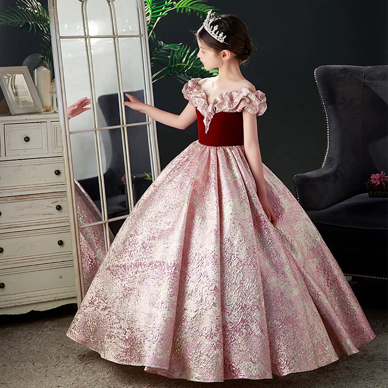 Vestidos de satén para niños, vestidos formales elegantes para niñas, vestidos de fiesta de princesa, disfraces de cumpleaños para adolescentes - imagen 4