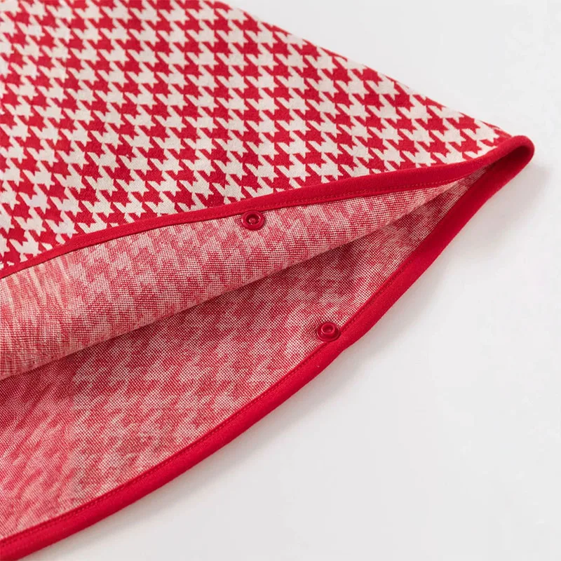 Ropa de otoño para bebés, ropa para niñas recién nacidas, moda coreana, chal rojo con capucha, chaqueta infantil, abrigos para niños pequeños, capa de Navidad B269 - imagen 4