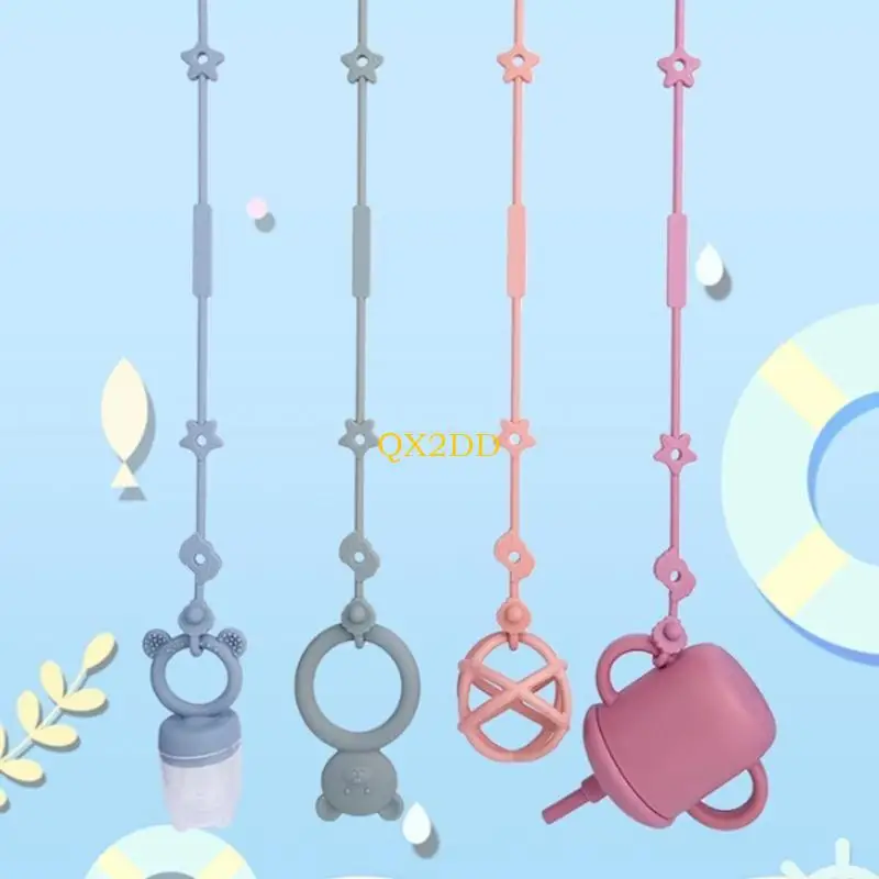 QX2D Baby Soother Sporter Strap Silicona Pacificador Pacificador Pacificador carcasas