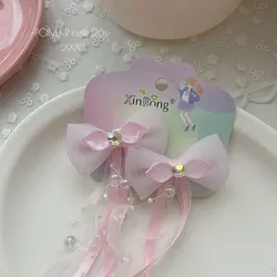 Pinzas de pelo con lazo estrella para niña - Color rosa