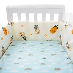 Protector de cuna estrellas nórdicas – Barandilla acolchada 200×30 cm