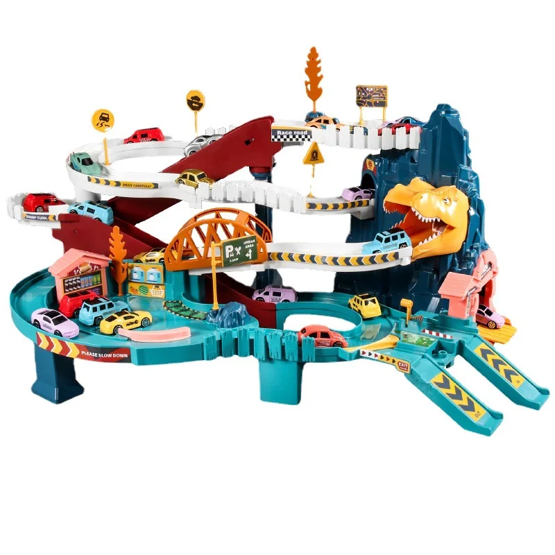 Tren eléctrico con edificio de dinosaurios para niños - imagen 5