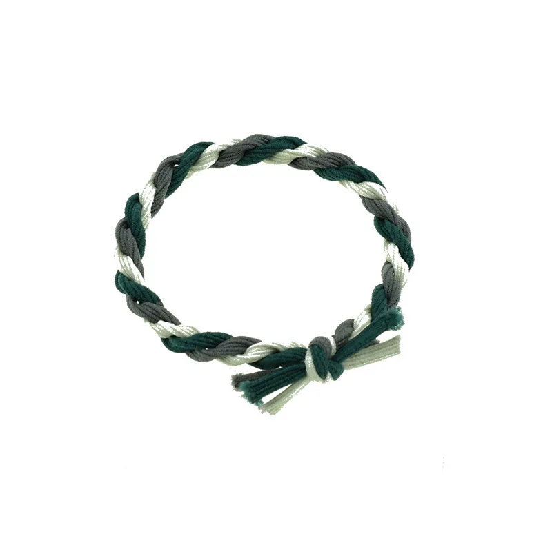 Lazo para el pelo a juego de colores de estilo coreano para niñas, diadema trenzada para el cabello, banda elástica para el cabello, accesorios de moda para niños de calle, 2 piezas por juego - imagen 5