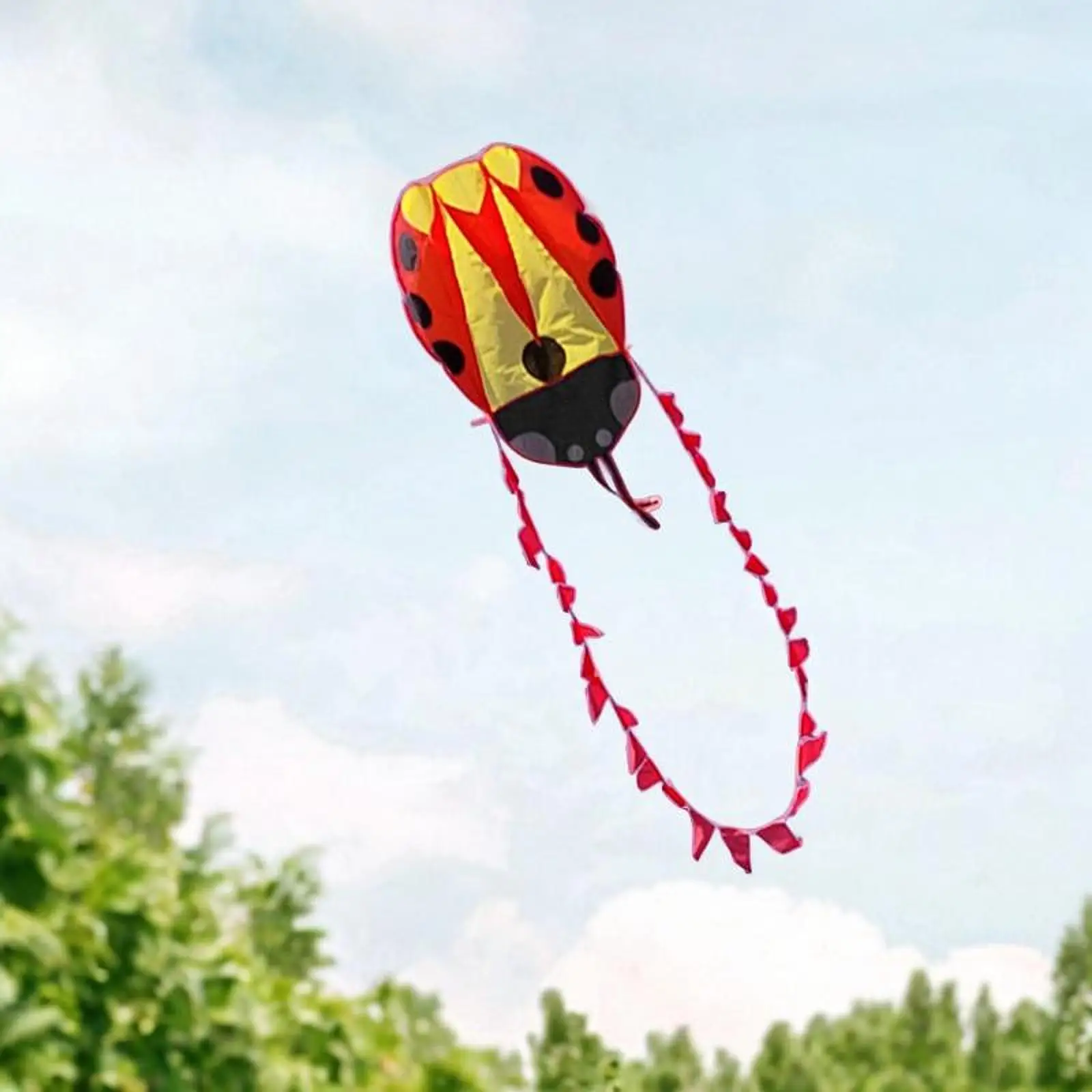 Kids Inflatable Kite Easy to Handle with 100M Line & Tail Portable Flying Toy for Yard Travel Playground Beach Park Adults