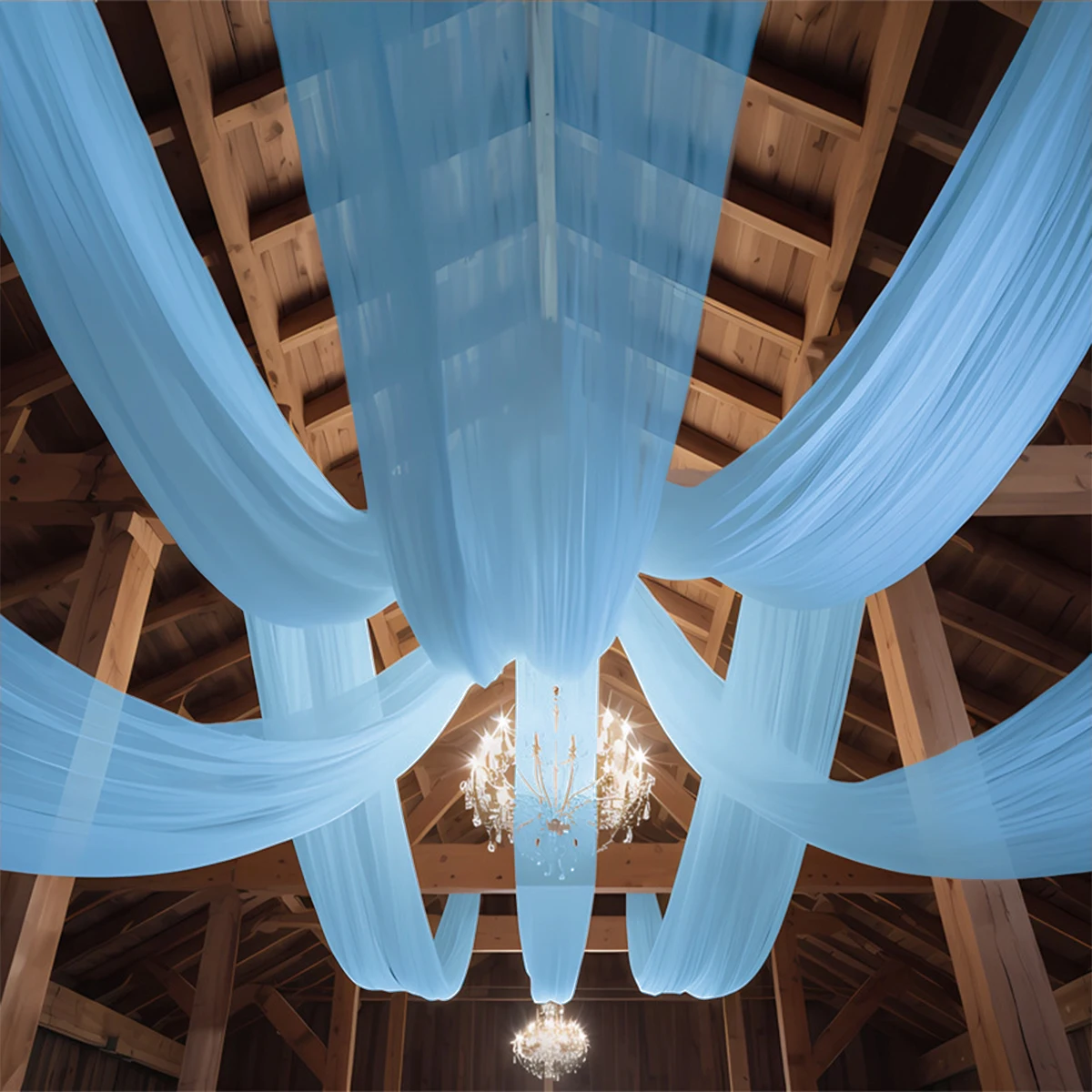 Cortinas de tela de gasa coloridas de 1,6x10M, cortinas de tela transparente para decoración de arco de boda, suministros de decoración para fiesta, escenario, despedida de soltera - imagen 4