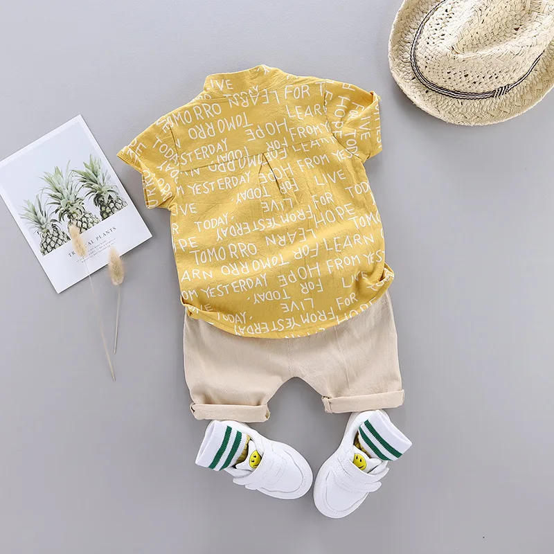 Conjunto verano niño: camisa letras y pantalón corto infantil - imagen 5