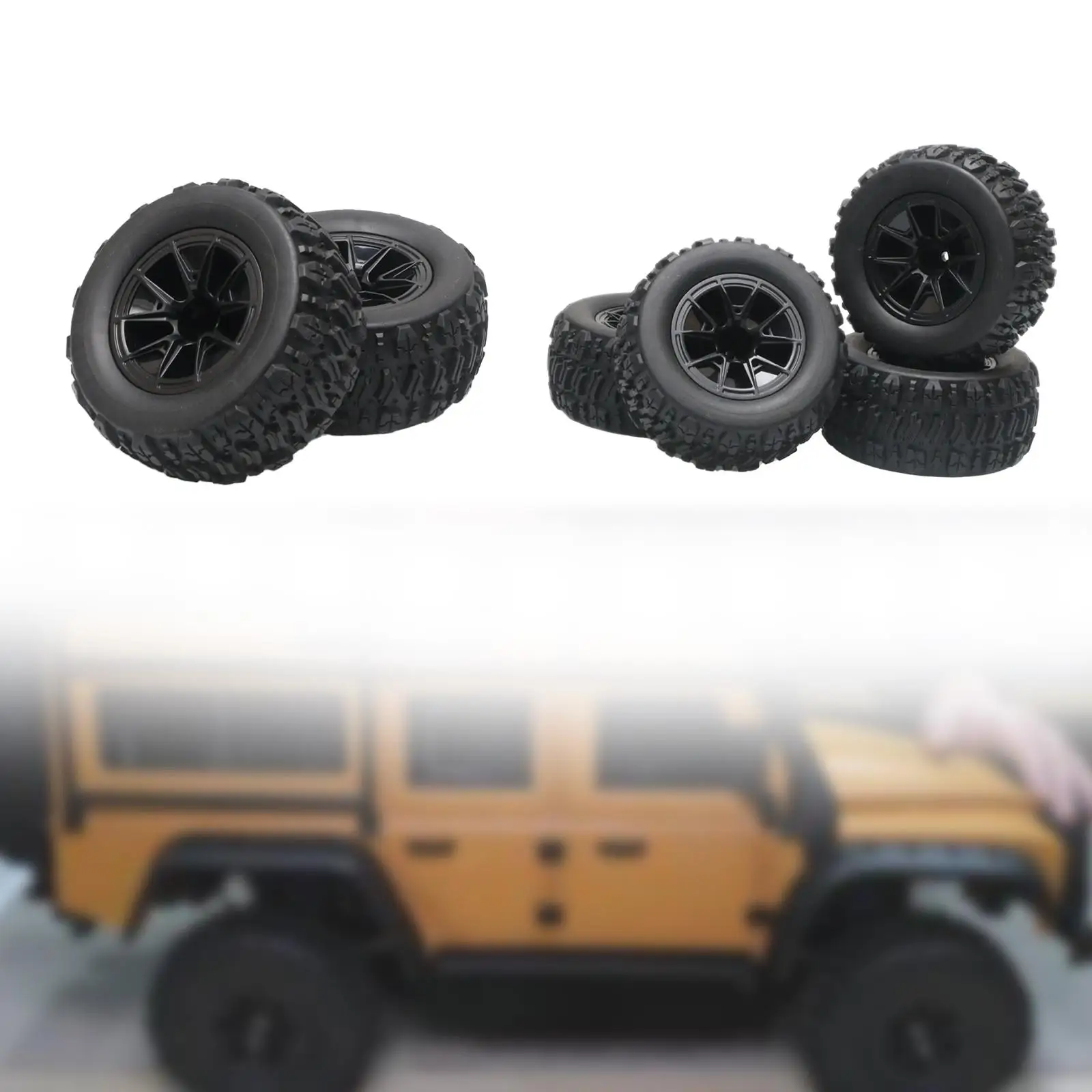 RC Car Parts with Wheels and Tires for 1/12 1/14 1/:16 Crawler Vehicles