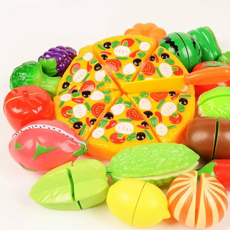 Juego de comida de cortar para niños y niñas, frutas y verduras - imagen 3