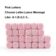 Pink Letter Choose