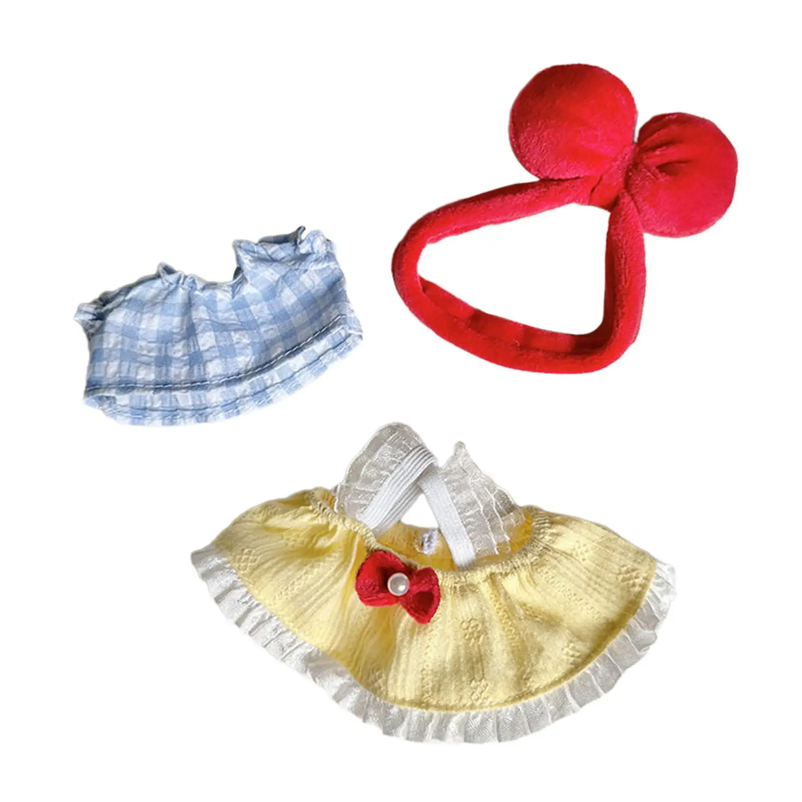 Plush Doll Suspender Skirt Make Your Own Dolls, DIY Educational Pretend Play Costumes Clothing Dress up for 6.69'' Doll