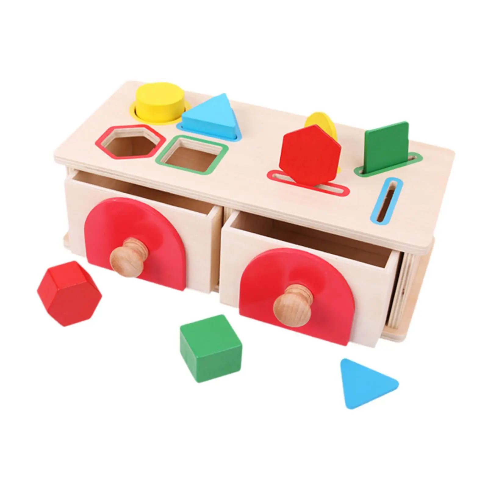 Object Permanence Box Toys Color Shape Sorting Box Developmental Toy Fine Motor Skills Sorting Matching Toy Birthday Gift