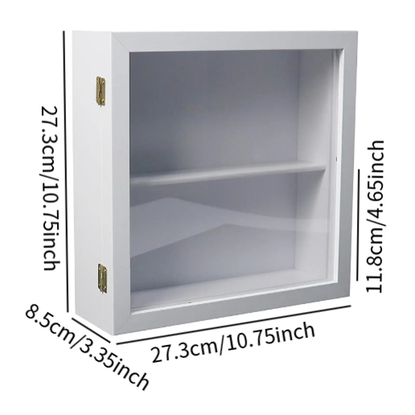 Display Cabinet Wall Mounted Storage Box with Door Flip Design Countertop Cabinet DIY Figures Organizer for Collection