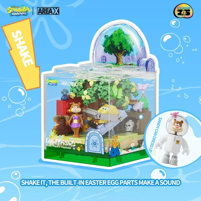 Bloques de construcción de Bob Esponja, casa de piña, restaurante, casa de ancla, casa de árbol, habitación, modelo de ladrillos, adornos de escritorio, juguetes para niños, regalo - imagen 4