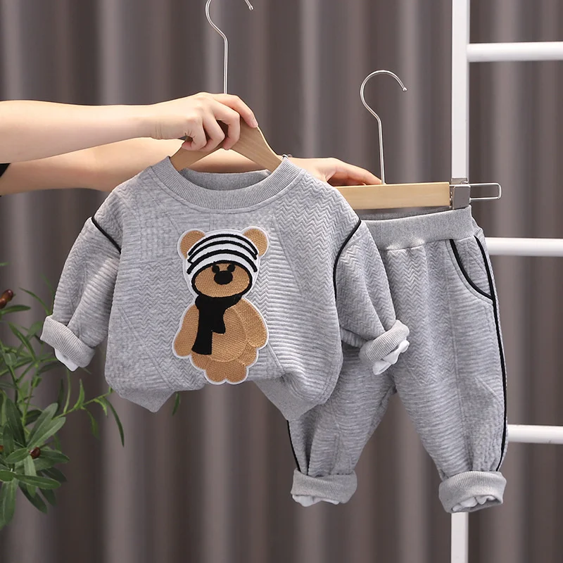 Nueva ropa de moda de otoño para bebés, camiseta y pantalones para niños y niñas, 2 unids/set, disfraz informal de algodón para niños, chándales para niños - imagen 5