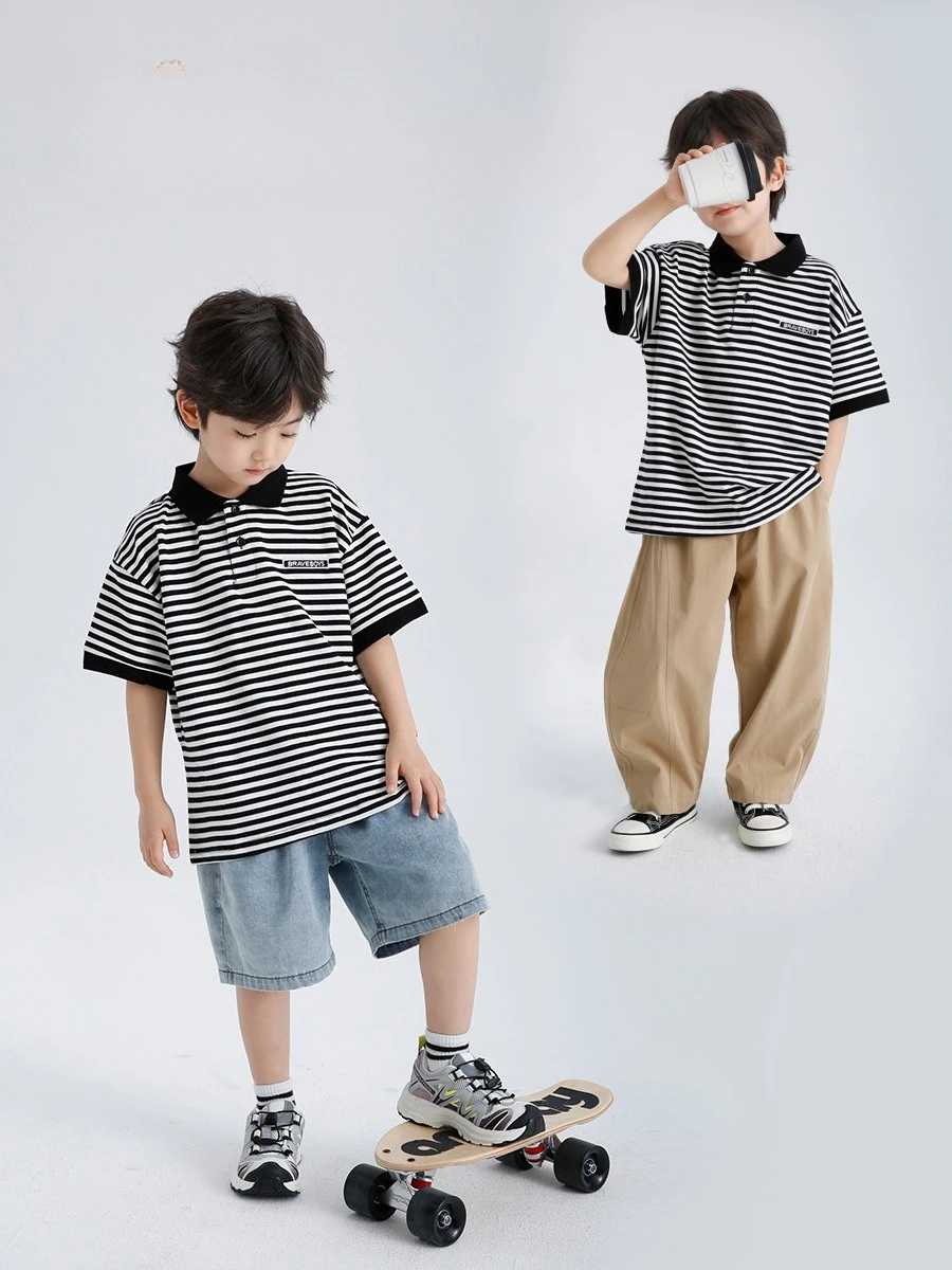 Camiseta de verano para niño – Algodón puro con estampado de letras - imagen 5