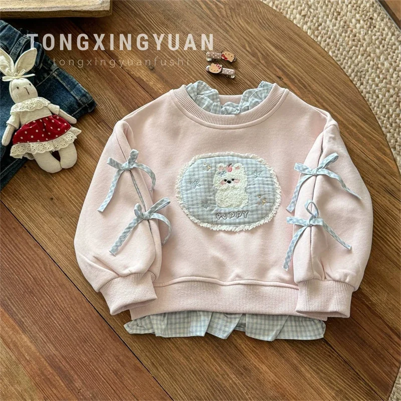 Jersey de punto con lazo para niña – Cálido y suave al tacto - imagen 5