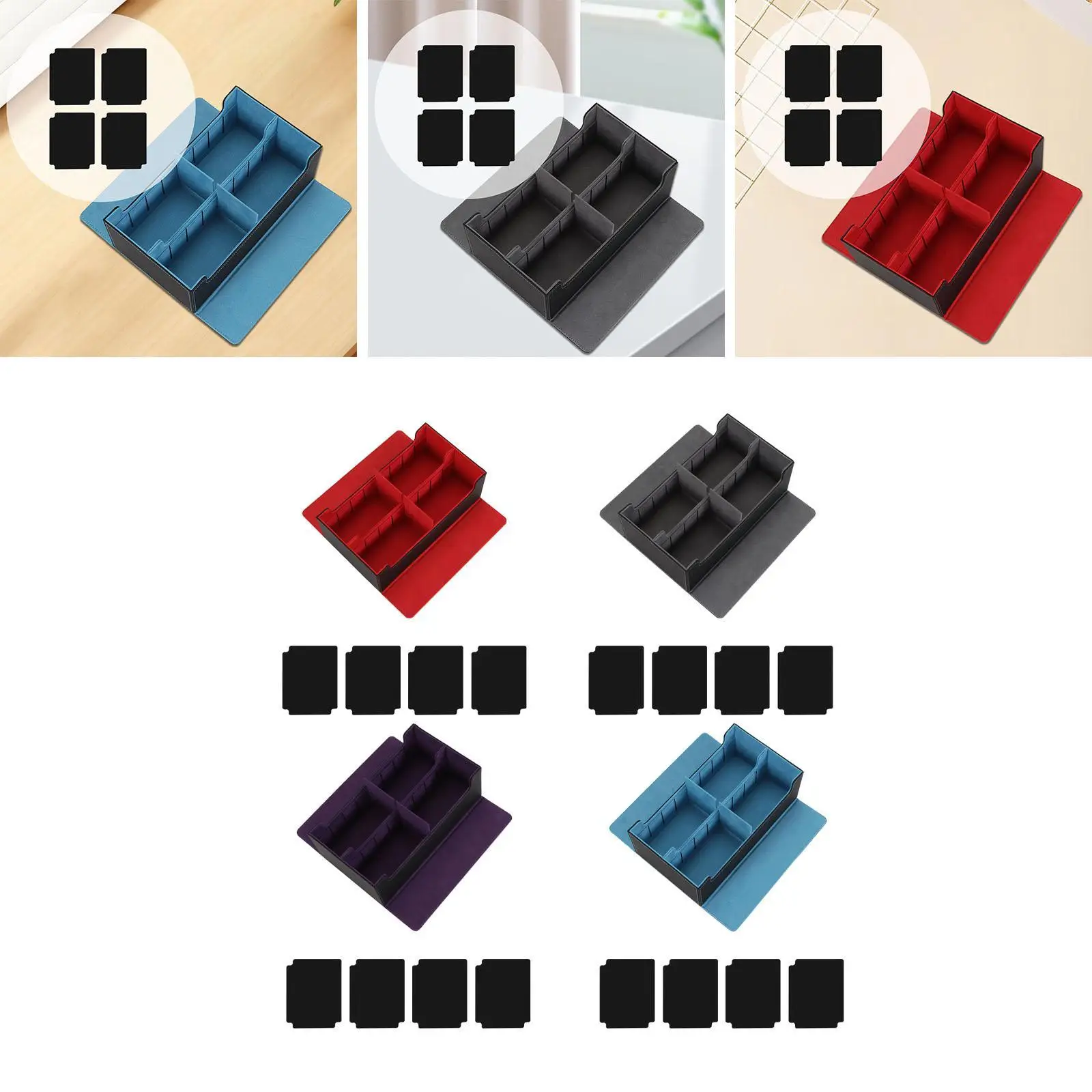 Card Deck Box PU Leather Collectible Display Strong W/ Magnetics Closure Premium Gathering Card Toy Playing Card Box Container
