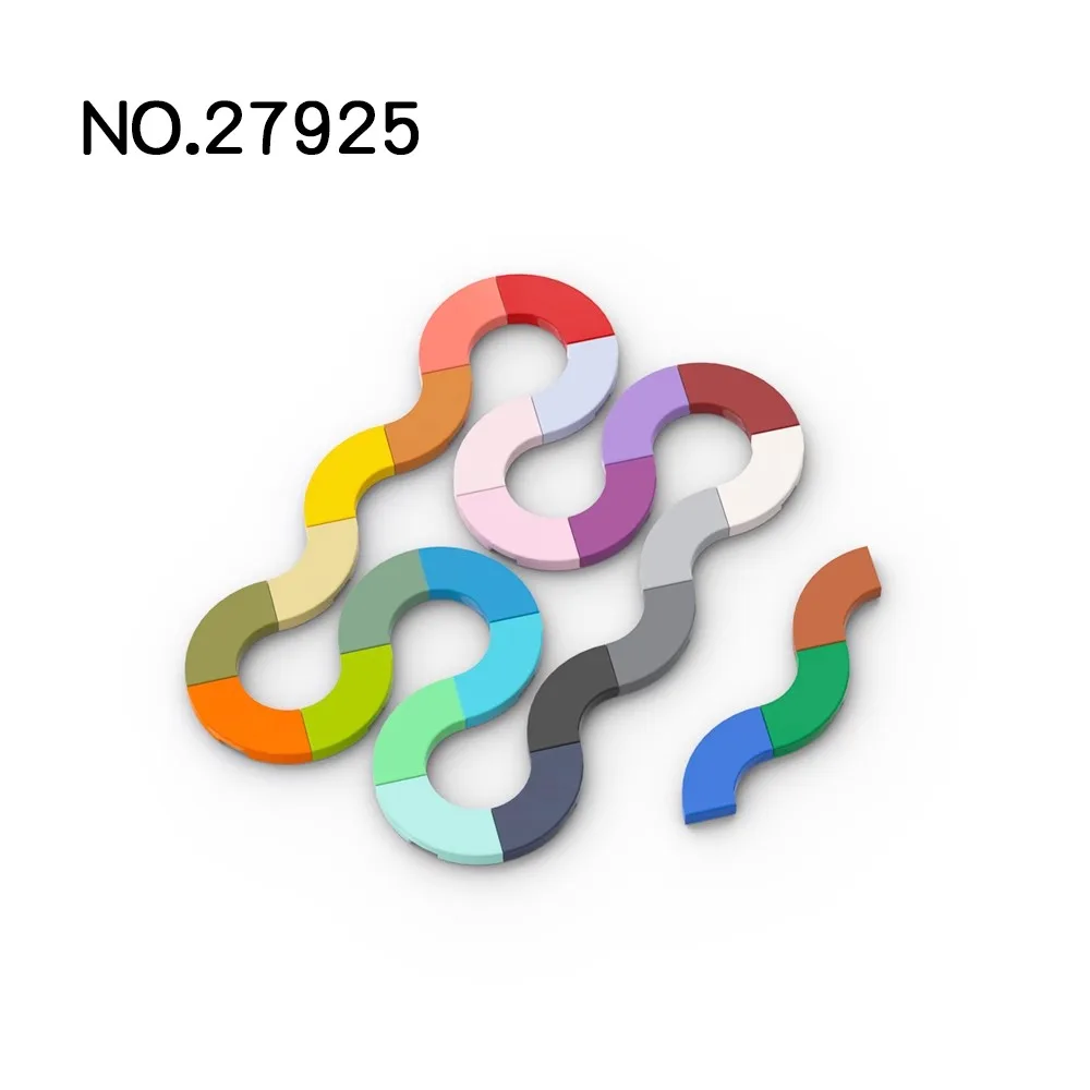 20 piezasMOC Compatible ensambla partículas de alta tecnología 27925 78560 azulejo esquina redonda 2x2 Macaroni piezas de bloques de construcción juguetes DIY - imagen 5