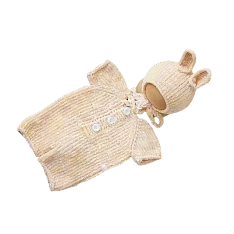 Disfraz de conejo para bebé, accesorios de fotografía, traje de conejito de Pascua para recién nacido, ropa de punto para niña de 0 meses, mono para mujer y niño - imagen 5