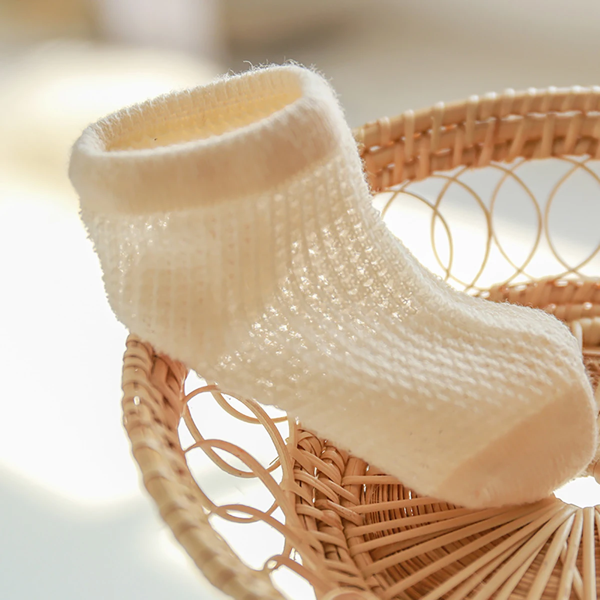 4 par/set de calcetines de malla media para bebé, calcetines elásticos sólidos para recién nacidos, calcetines de algodón sin hueso para niños y niñas de 0 a 5 años - imagen 4