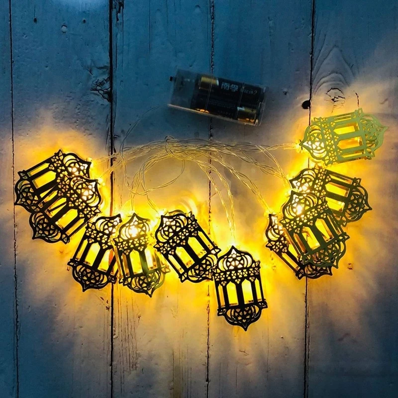 2025 de decoración de la estrella de la luna de Eid Mubarak para el hogar, decoración musulmana del Islam, guirnalda de Ramadán, regalos de al-fitr - imagen 5