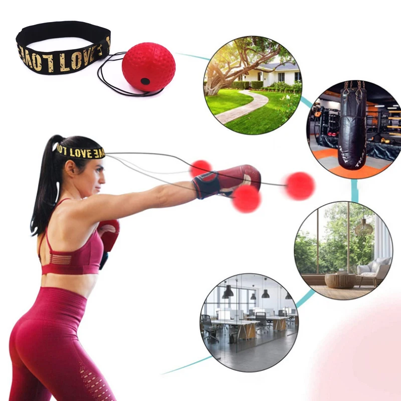 Pelota réflex de Kick Boxing con banda para la cabeza, juguete de lucha, entrenamiento de velocidad, pelota de boxeo, ejercicio de Muay, equipo para niños y adultos, accesorios deportivos - imagen 2