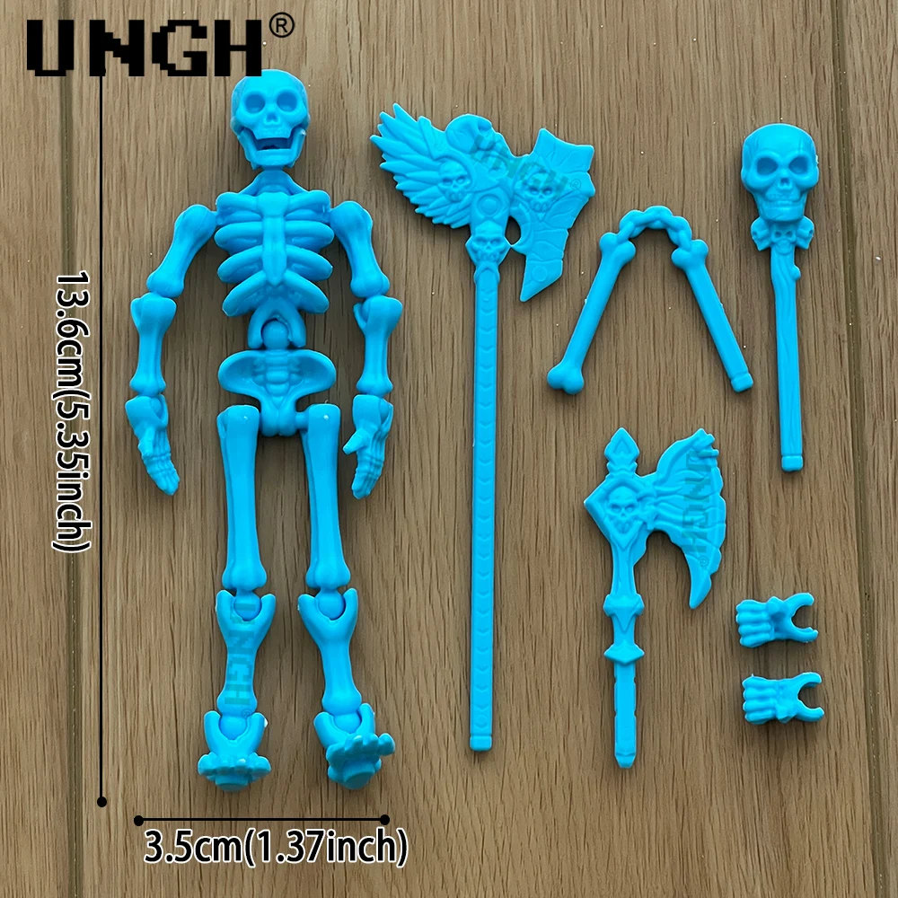 UNGH Halloween esqueleto hueso marco figuras modelo, dragón 3D impreso Diy montaje móvil 13 cuerpo juguetes móviles regalos para niños - imagen 3