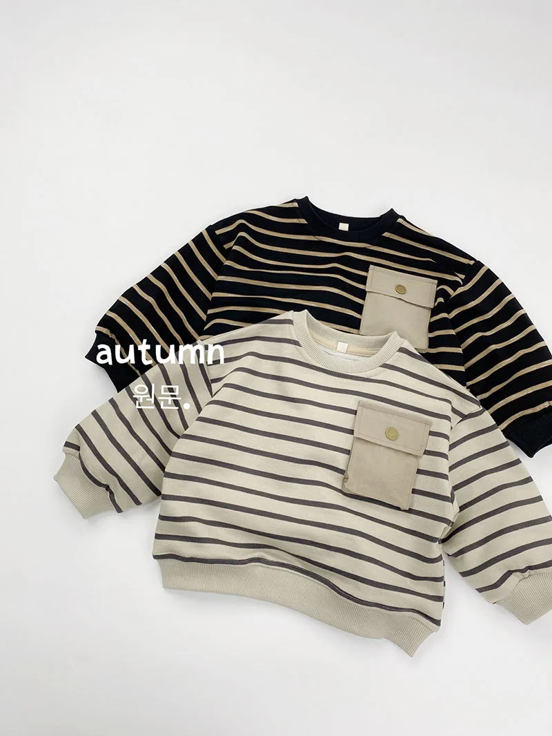 MILANCEL, nueva camiseta a rayas de otoño para niños, 1-6T, franjas de diferente Color, sudadera para niñas, sudadera fina holgada coreana para niños, Sudadera con capucha, jersey para niños